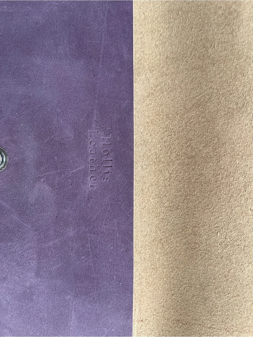 Hollis Leather Wristlet Clutch in Lavender Purple